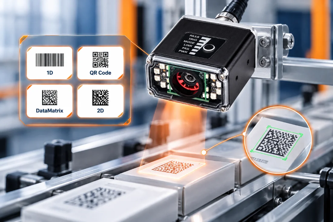 Camera công nghiệp kiểm tra và đọc mã trên sản phẩm