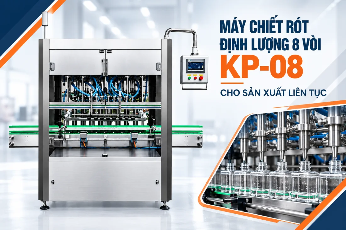 Máy chiết xuất nước hoa 8 vòi KP-08 cho sản xuất liên tục