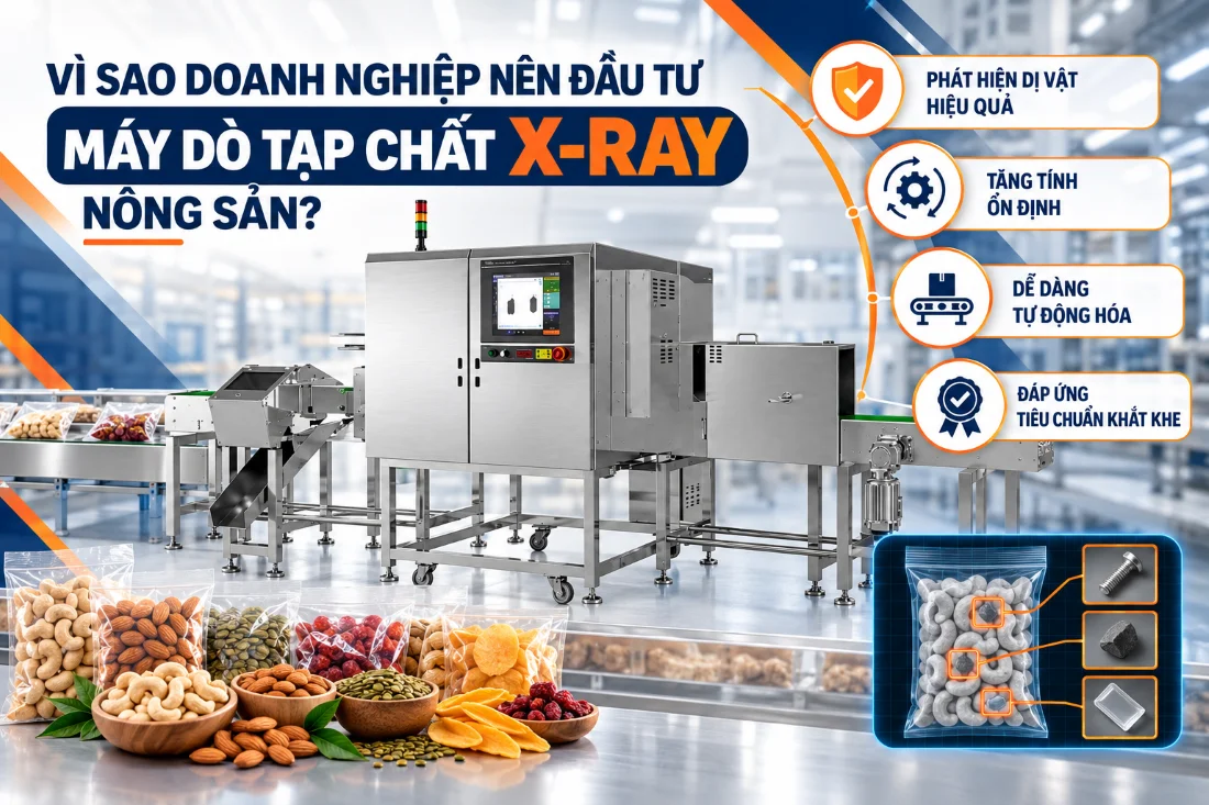 Vì sao doanh nghiệp nên đầu tư máy dò tạp chất X-ray nông sản?