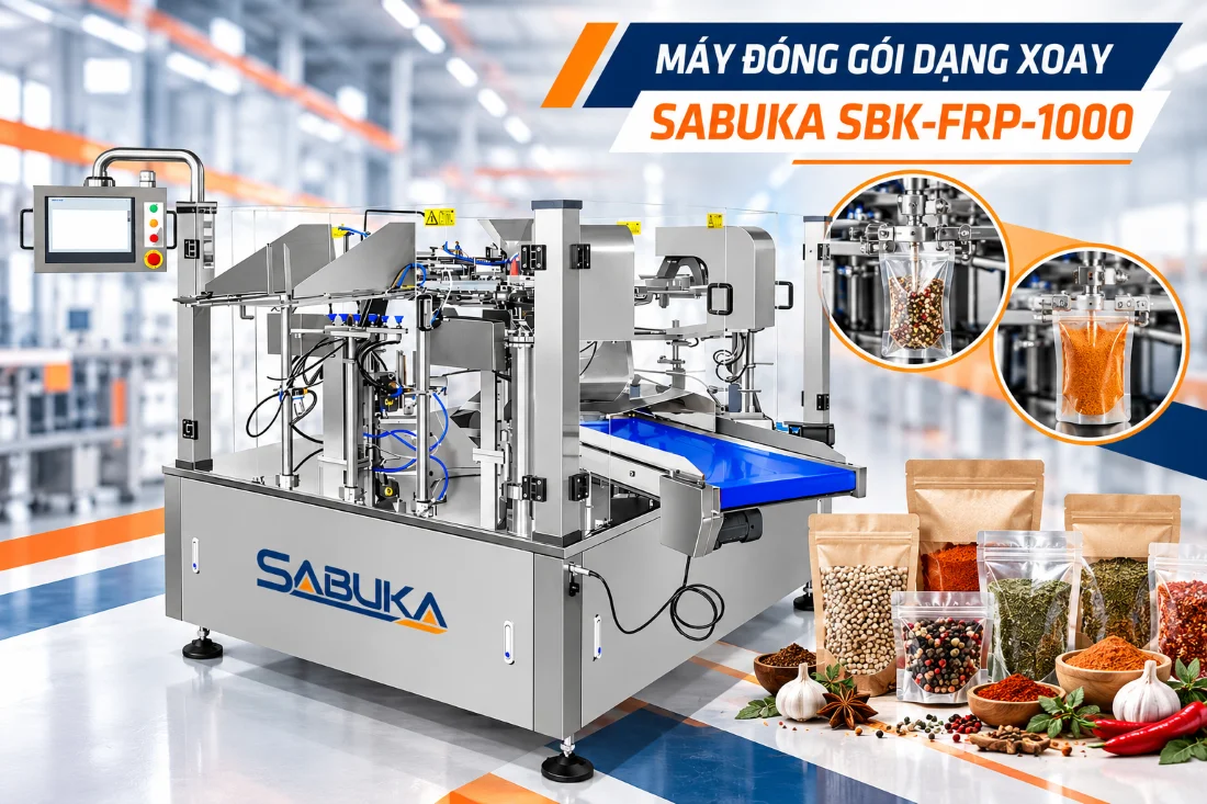 Máy đóng gói gia vị dạng xoay Sabuka SBK-FRP-1000