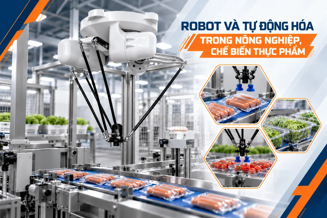 Robot tự động hóa trong nông nghiệp, chế biến thực phẩm