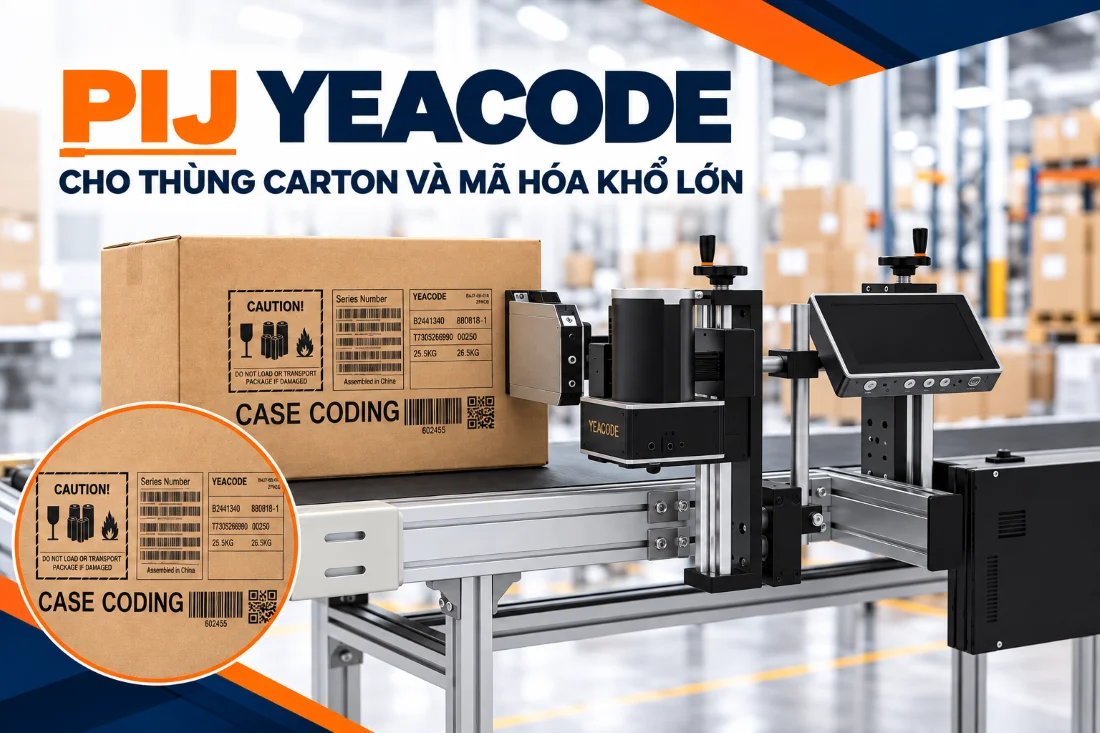 PIJ in mã QR, Barcode và thông tin truy xuất nguồn gốc hàng hóa trực tiếp trên thùng carton