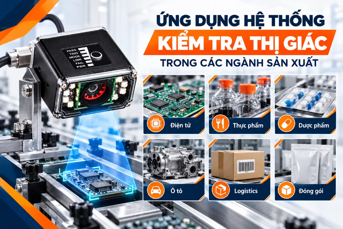 Ứng dụng hệ thống kiểm tra thị giác trong các ngành sản xuất