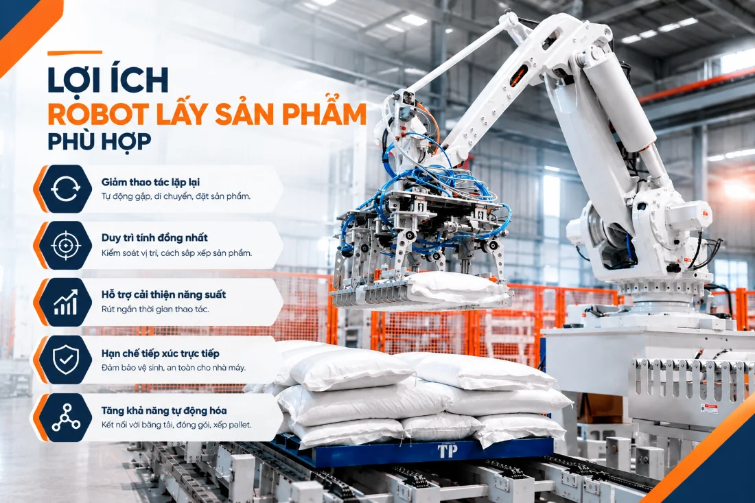 Lợi ích khi lựa chọn robot lấy sản phẩm phù hợp