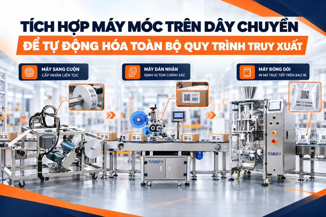 Tích hợp máy móc trên dây chuyền để tự động hóa quy trình truy xuất nguồn gốc hàng hóa