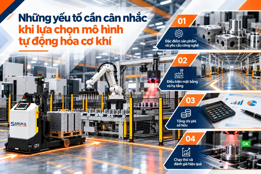 Những yếu tố cần cân nhắc khi lựa chọn mô hình tự động hoá trong chế tạo cơ khí